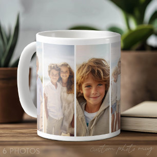 Column 6 Photo Collage - Thin Vertical Modern Grid Coffee Mug