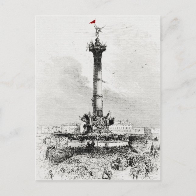 Column,  Place de la Bastill, Paris Postcard (Front)