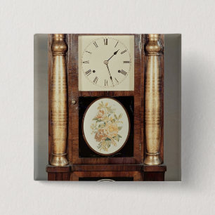 Columned clock, c.1855 15 cm square badge