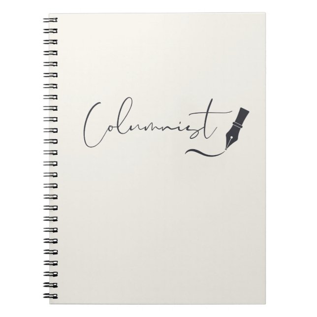 Columnist Script Notebook – Minimalist Writing Pen (Front)