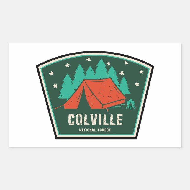Colville National Forest Camping Rectangular Sticker (Front)
