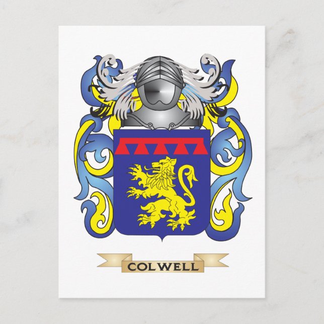 Colwell Coat of Arms Postcard (Front)