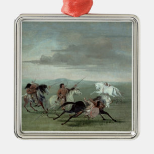 Comanche Feats of Martial Horsemanship, 1834 (oil Metal Tree Decoration