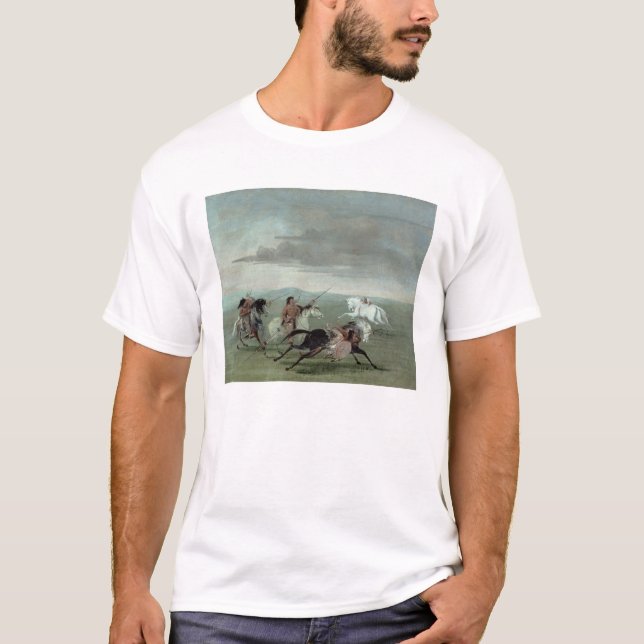Comanche Feats of Martial Horsemanship, 1834 (oil T-Shirt (Front)