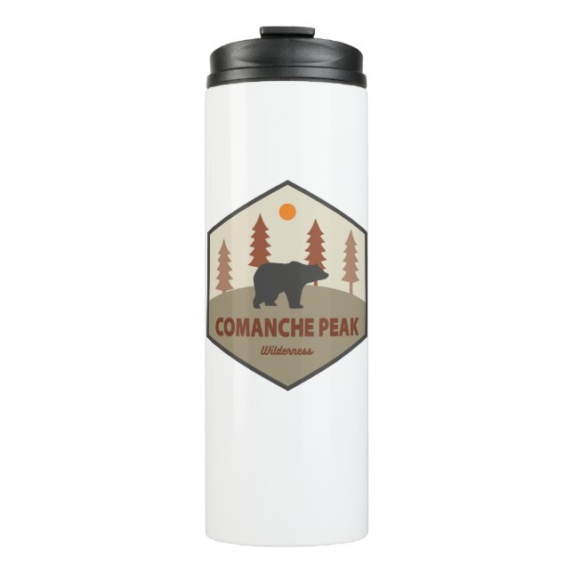 Comanche Peak Wilderness Colorado Bear Thermal Tumbler (Front)