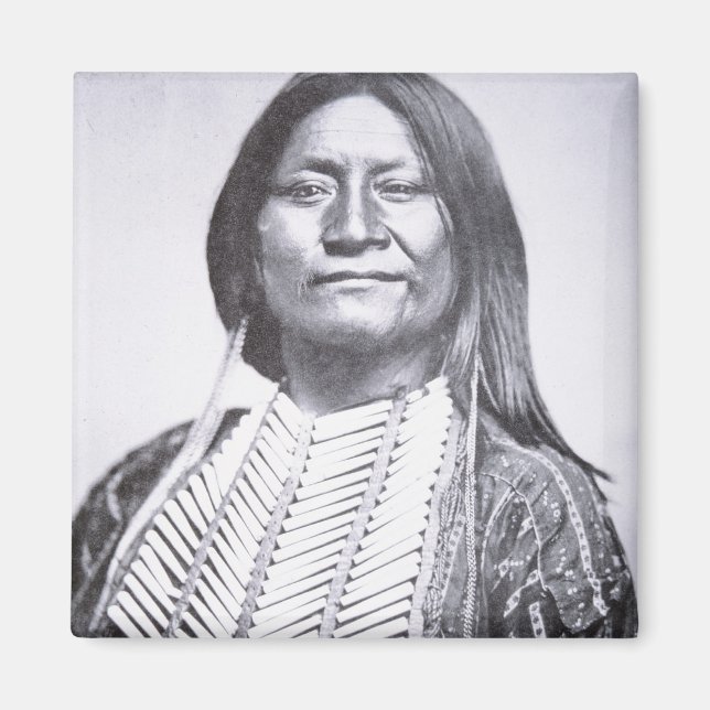 Comanche Tribesman, 1872 (b/w photo) Magnet (Front)