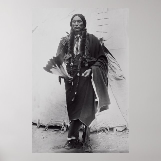 Comanche Warrior Chief Quanah Parker c. 1885 Poster (Front)