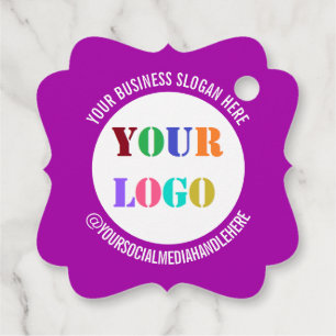 Comapny Logo Custom Text Personalised Gift Tags