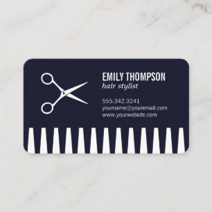 Comb and Shear Hair Stylist Business Card