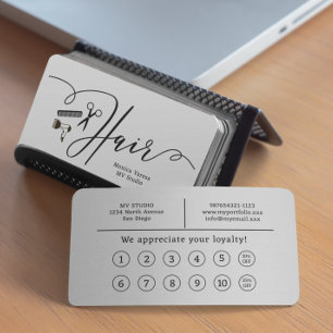 Comb Hair Stylist Hairdresser Flat Loyalty Card