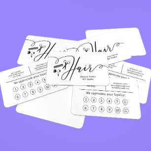 Comb Hair Stylist Hairdresser Flat Loyalty Card
