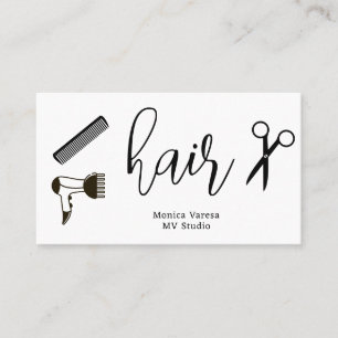 Comb Hair Stylist Hairdresser Flat Loyalty Card