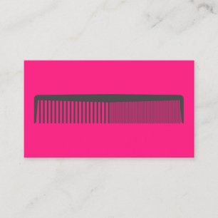Comb   Hair Stylist   Hot Pink Business Card