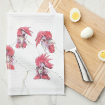 Comb Over For Chicken Dinner Kitchen Towel