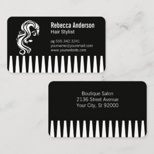 Comb   Womens Hair and Beauty Business Card