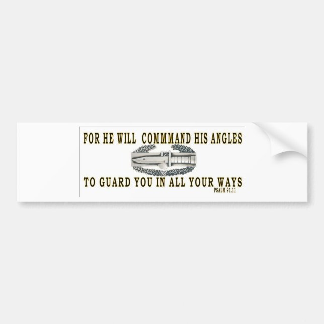 COMBAT ACTION PSALM 91 BUMPER STICKER (Front)