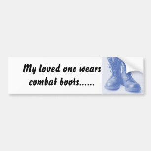 COMBAT BOOTS BUMPER STICKER