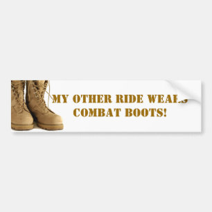 combat boots bumper sticker