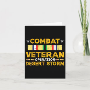 Combat Desert Storm Veteran Persian War Service Ri Card