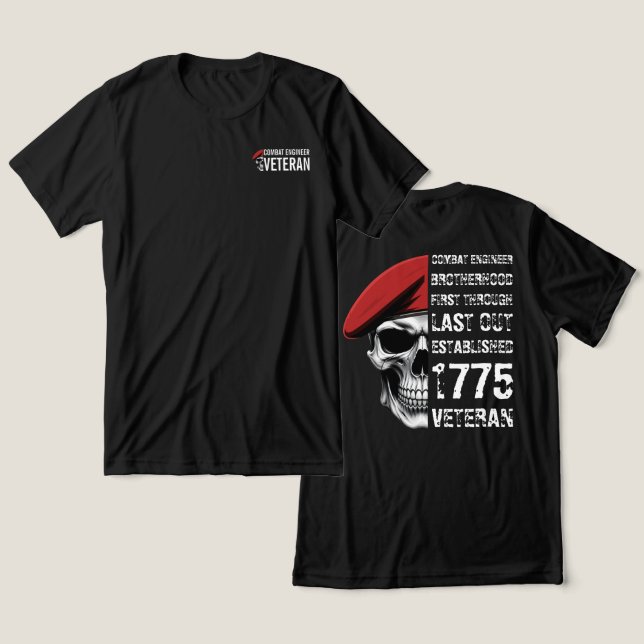 Combat Engineer Brotherhood Veteran Tri-Blend Shirt (Design Front & Back)