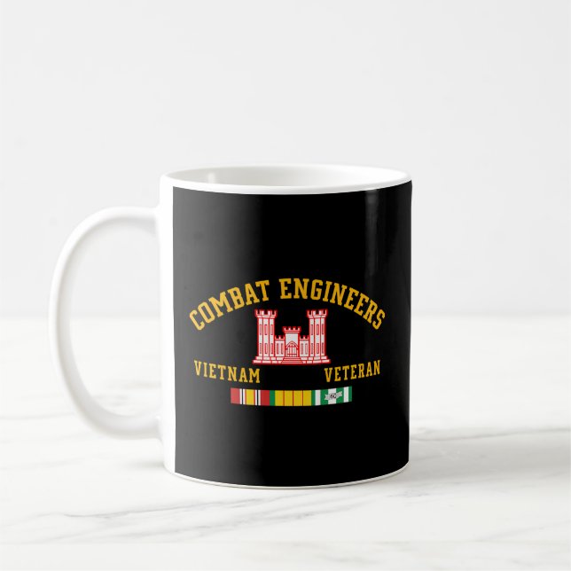 Combat Engineers Vietnam Veteran Veterans Day Coffee Mug (Left)