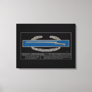 Combat Infantry Badge Technical Canvas Print