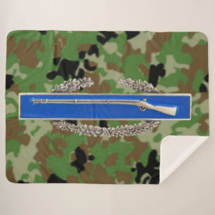 COMBAT INFRANTRYMAN'S BADGE (CIB) SHERPA BLANKET