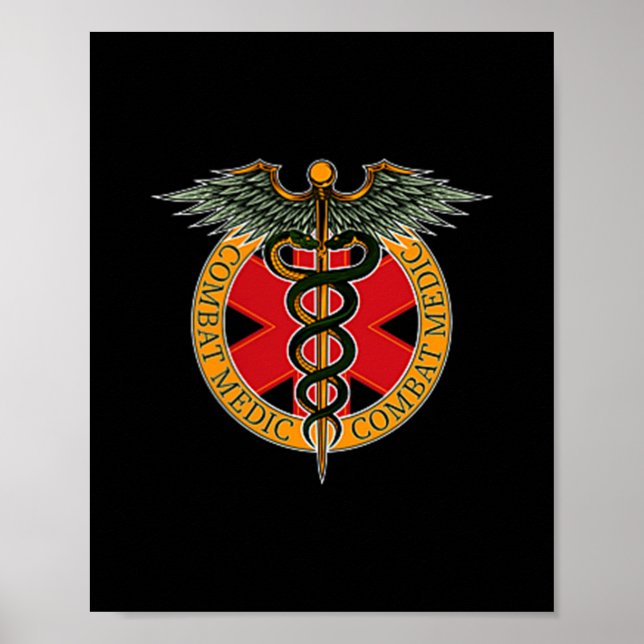 Combat Medic Soldier Veterans Veteran's Day Combat Poster (Front)