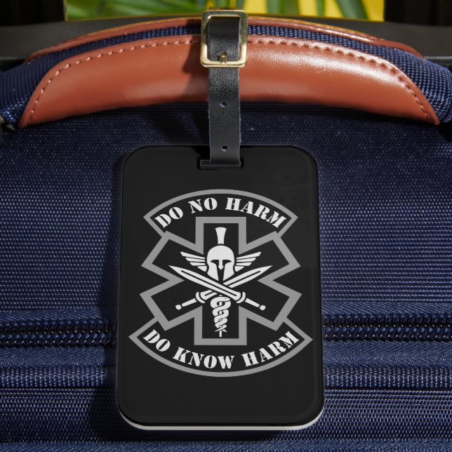 Combat Medic - Spartan Patch Luggage Tag (Front Insitu 2)