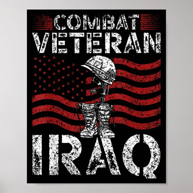 Combat Veteran Iraq Deployment Day Of Veterans War Poster (Front)