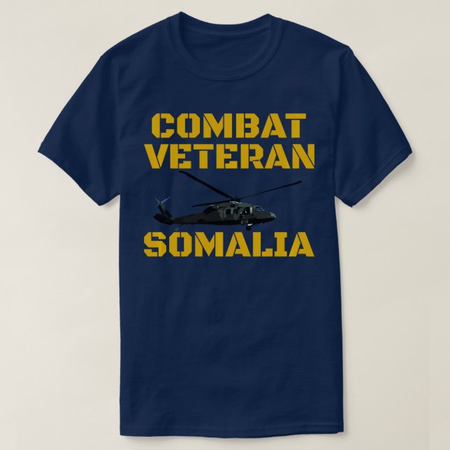 Combat Veteran Mogadishu Somalia Operation Restore T-Shirt (Design Front)