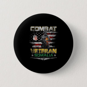 Combat Veteran Somalia Military Vintage Flag Veter 6 Cm Round Badge