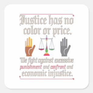 Combating Mass Incarceration Square Sticker