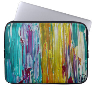 Combed Flower Field Art Laptop Sleeve