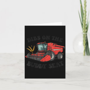 Combine Harvester Dibs On The Buddy Seat Kids Todd Card