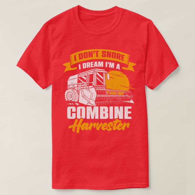 Combine Harvester Driver Farming Farm Farmer Gift T-Shirt (Design Front)