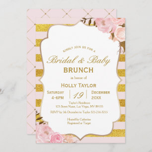 Combined Baby Shower and Bridal Shower Ideas Invitation