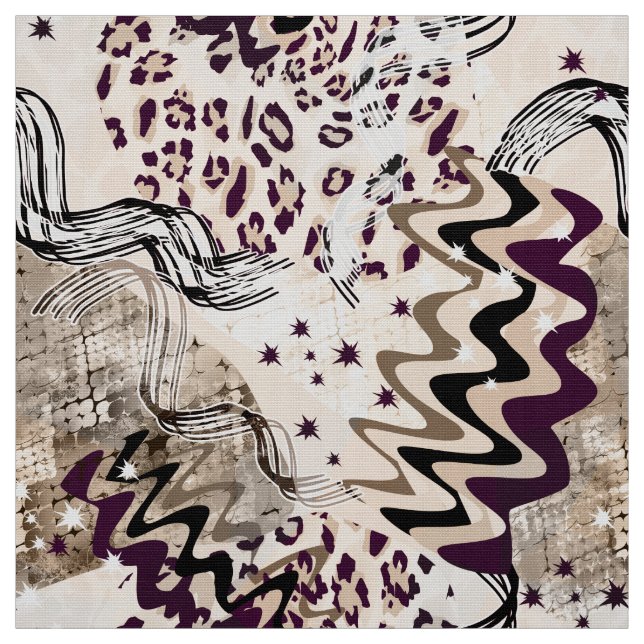 Combined, ethnic, African Fabric (Swatch)