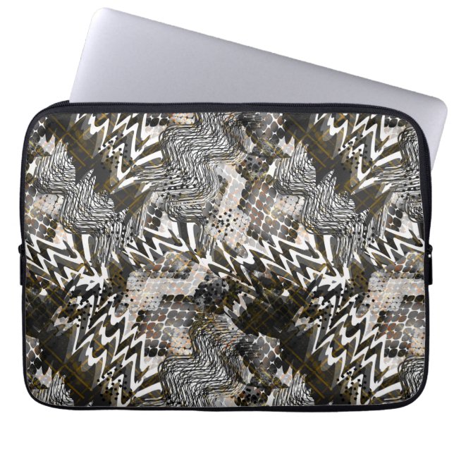 Combined, ethnic, African . Laptop Sleeve (Front)
