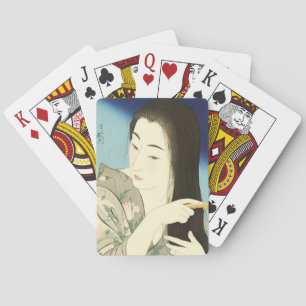 Combing Her Hair (Beautiful Asian Woman) (Kotondo) Playing Cards
