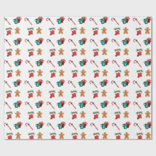 Combining the vibrant Christmas icons Wrapping Pap Wrapping Paper