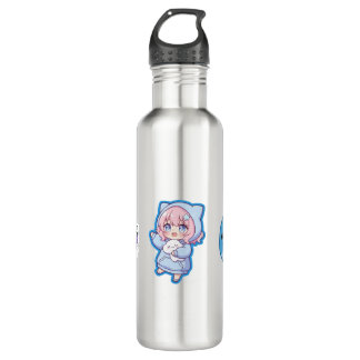Combo Kawaii Anime, Cute Blue Whale and Octo-Vibes 710 Ml Water Bottle