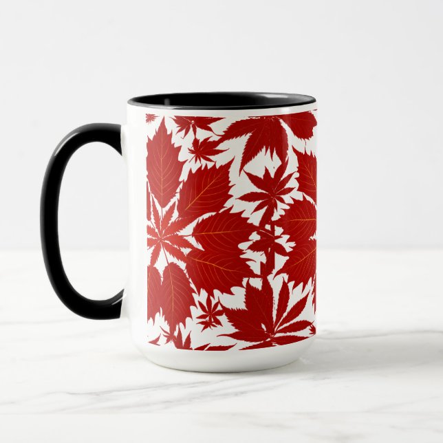 Combo Mug 15 oz - Leaves and Nature Patterns (Left)