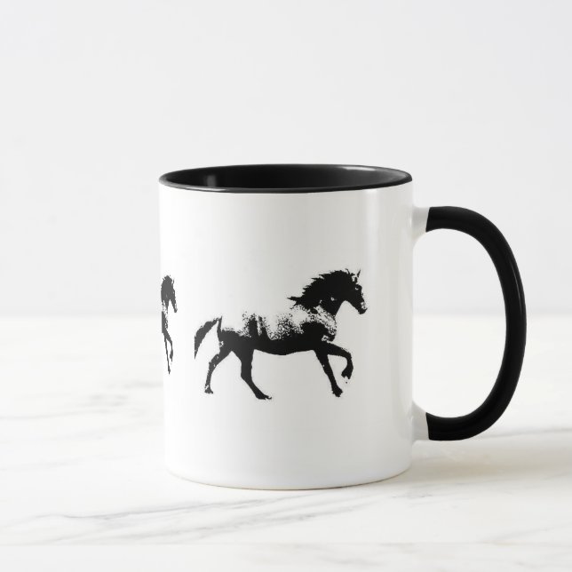 combo mug - Friesian Cantering (Right)