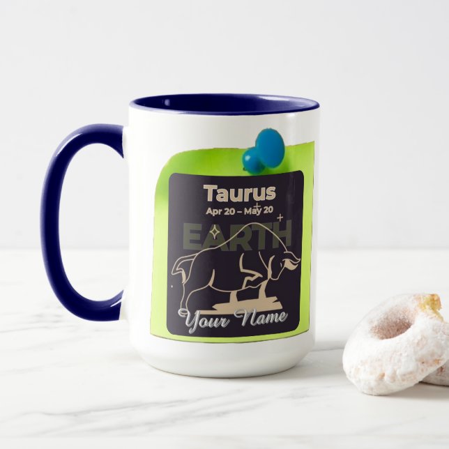 Combo Mug M02 #PinnedMyZodiac! Taurus (With Donut)