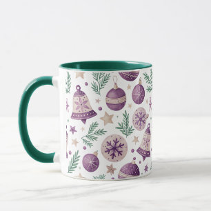 Combo Mug – Whimsical Purple Holiday Design
