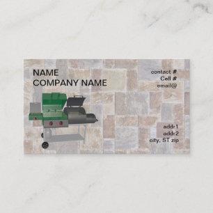 combo smoker bbq grill business card
