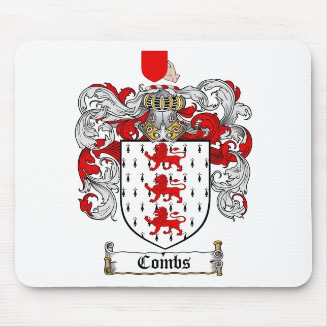 COMBS FAMILY CREST -  COMBS COAT OF ARMS MOUSE PAD (Front)
