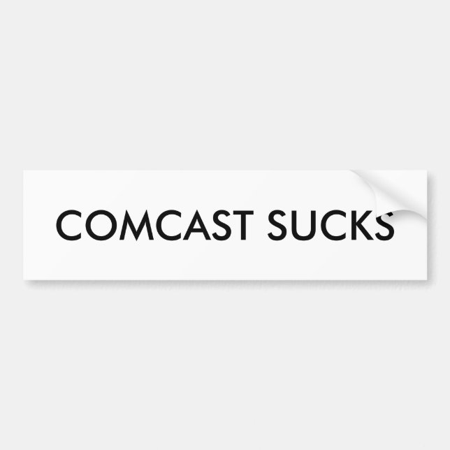comcast sucks bumper sticker (Front)