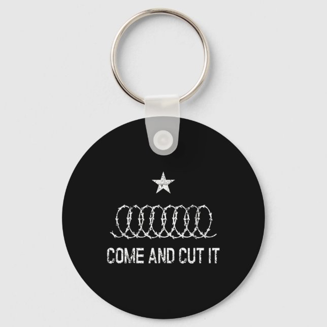 Come And Cut It Texas Conservative Republican  Key Ring (Front)